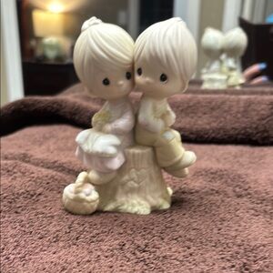 Precious Moments Cream and Tan Figurine